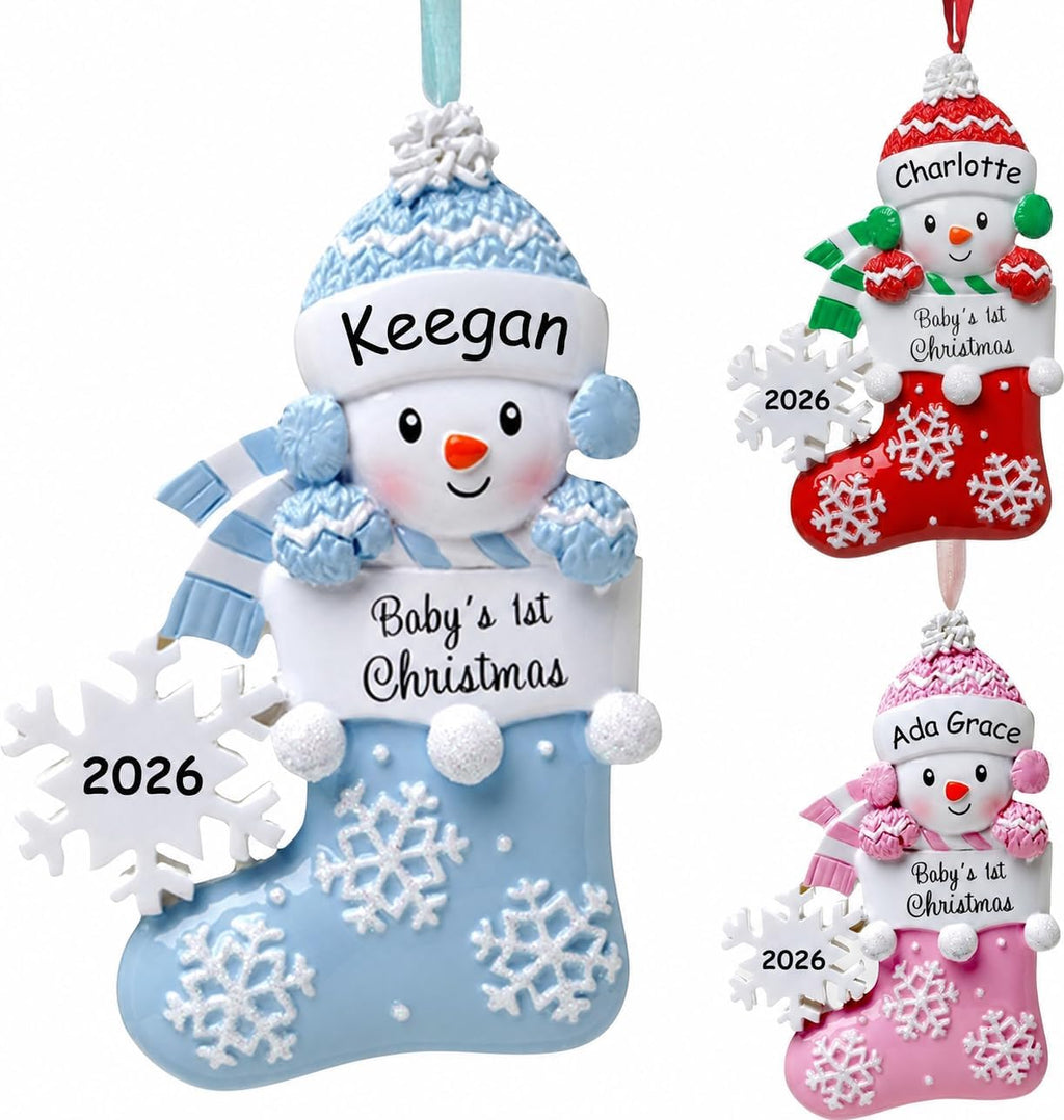 Personalized Babys 1st Christmas Ornament 2026, Gift for Expecting Parents (Personalized)