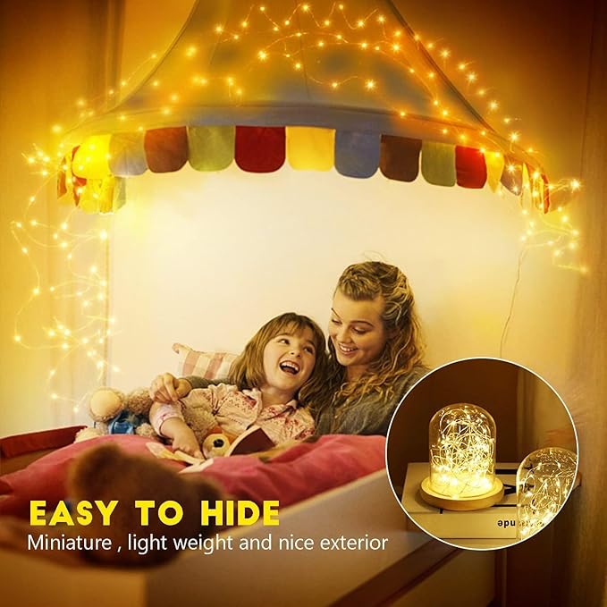 Fairy Lights Battery Operated String Lights - 12 Pack 7ft 20 LED Silver Wire Firefly Lights for Mason Jars DIY Picture Walls Shelves Arts Crafts Trees Branches Bedroom Wedding Party Decor(Warm White)