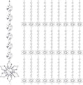Nuenen 100 Pcs Acrylic Hanging Crystals for Centerpieces Chandelier Clear Crystal Garland Strands Ornament Acrylic Clear Beads Prisms Pendant for Christmas Tree Window Home Decoration(Snowflake)