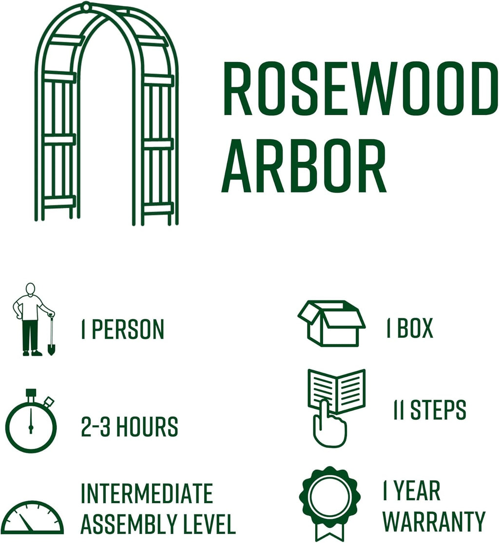 rosewood 47"w x 89"h cedar arbor on a desk or shelf