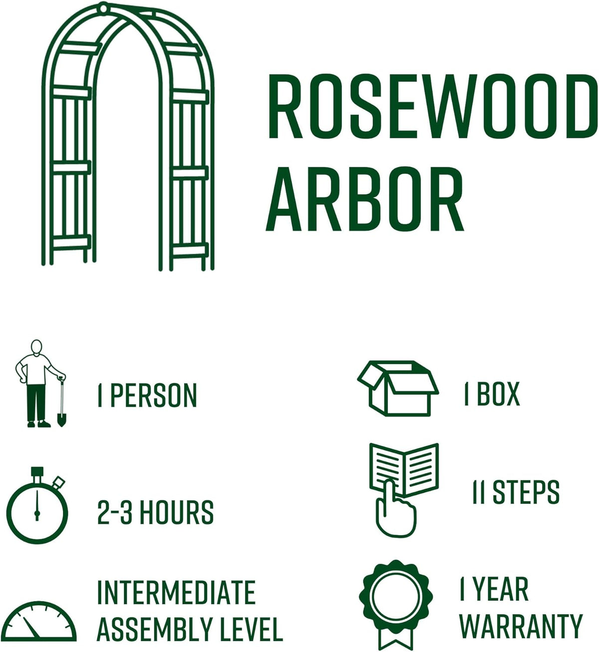 rosewood 47"w x 89"h cedar arbor on a desk or shelf