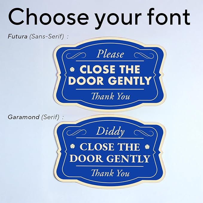 Custom Decorative Outdoor Metal Sign - Personalized Aluminum Driveway Sign, Waterproof, Made in USA - Design 3 Blue Steel 30x24 In