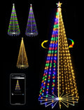 10ft smart outdoor halloween tree lights pop up, main product view