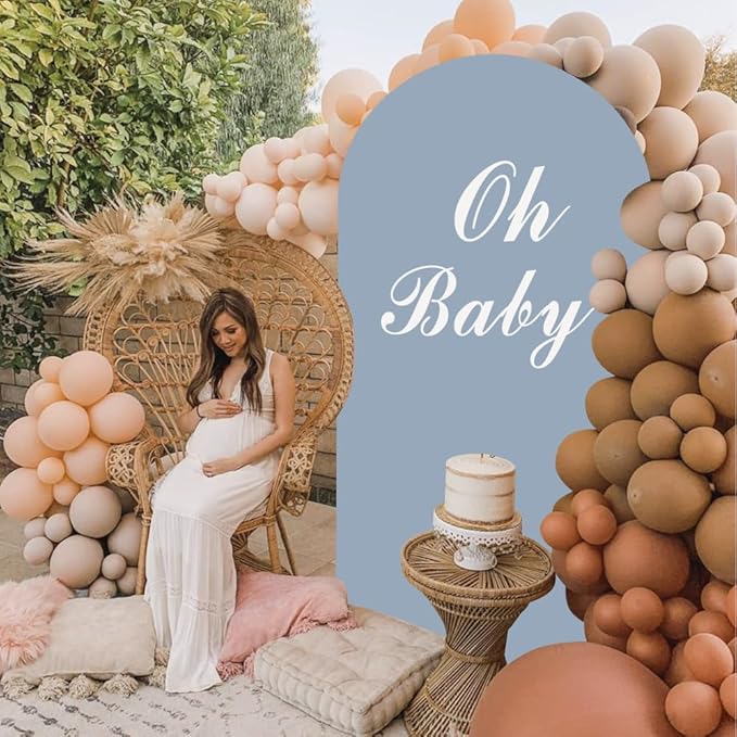 Wedding Arch Cover Dusty Blue 6FT Arch Backdrop Cover Spandex Covers for Arch Wall Panels Chiara Backdrop Cover Baby Shower Balloon Party Decorations