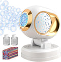 BOMOCO Bubble Machine Battery Operated Durable Bubble Blower Machine Automatic Bubble Machines for Kids Toddlers Parties Wedding Birthday Summer Outdoor Indoor Beach Halloween Favors, White