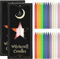 24 pcs Colored Candle Chime,Spell Candles Unscented Colored Candles Mini Taper,16cm-6.5Inch Tall 0.4 Inch Diameter, Candle Holder Rituals, Prayer, Meditation (24, 16cm)