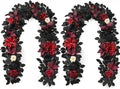 waipfaru 2pcs halloween garland, artificial rose flower garland, main product view