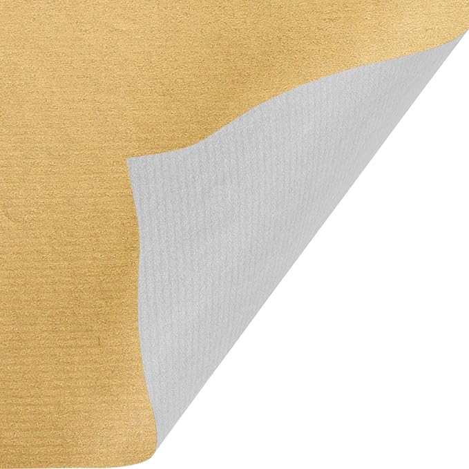 Jillson Roberts 6 Roll-Count Solid Color Wrapping Paper, Double-Sided Kraft Red and Gold/Gold and Silver/Red and Green