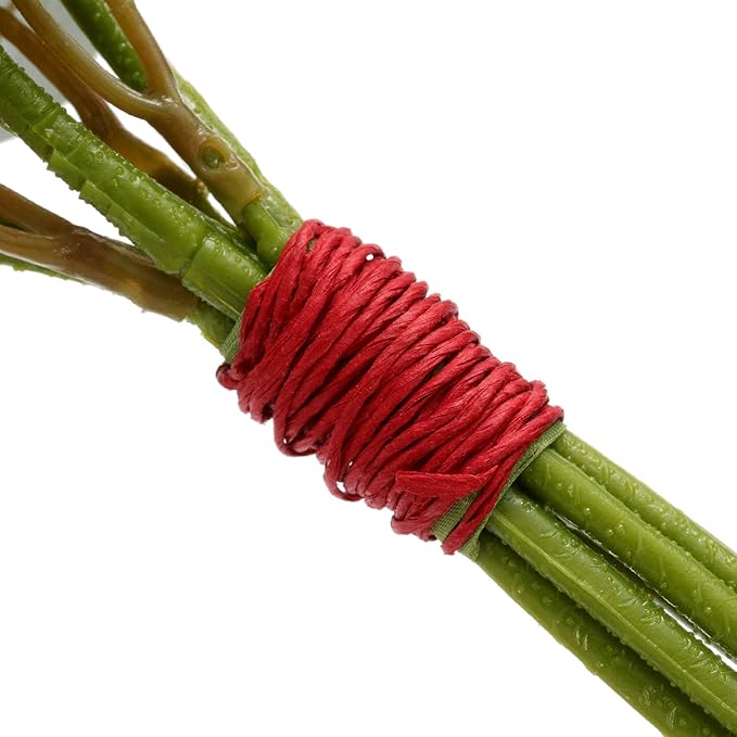 Syhood Floral Vine Bind Wire Rustic Wrapping Wire for Flower Bouquets(Red)