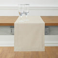 Solino Home Cotton Linen Table Runner 120 Inches Long - Hemstitch Linen Dining Table Runner 14 x 120 Inch for Fall, Autumn, Halloween, Thanksgiving