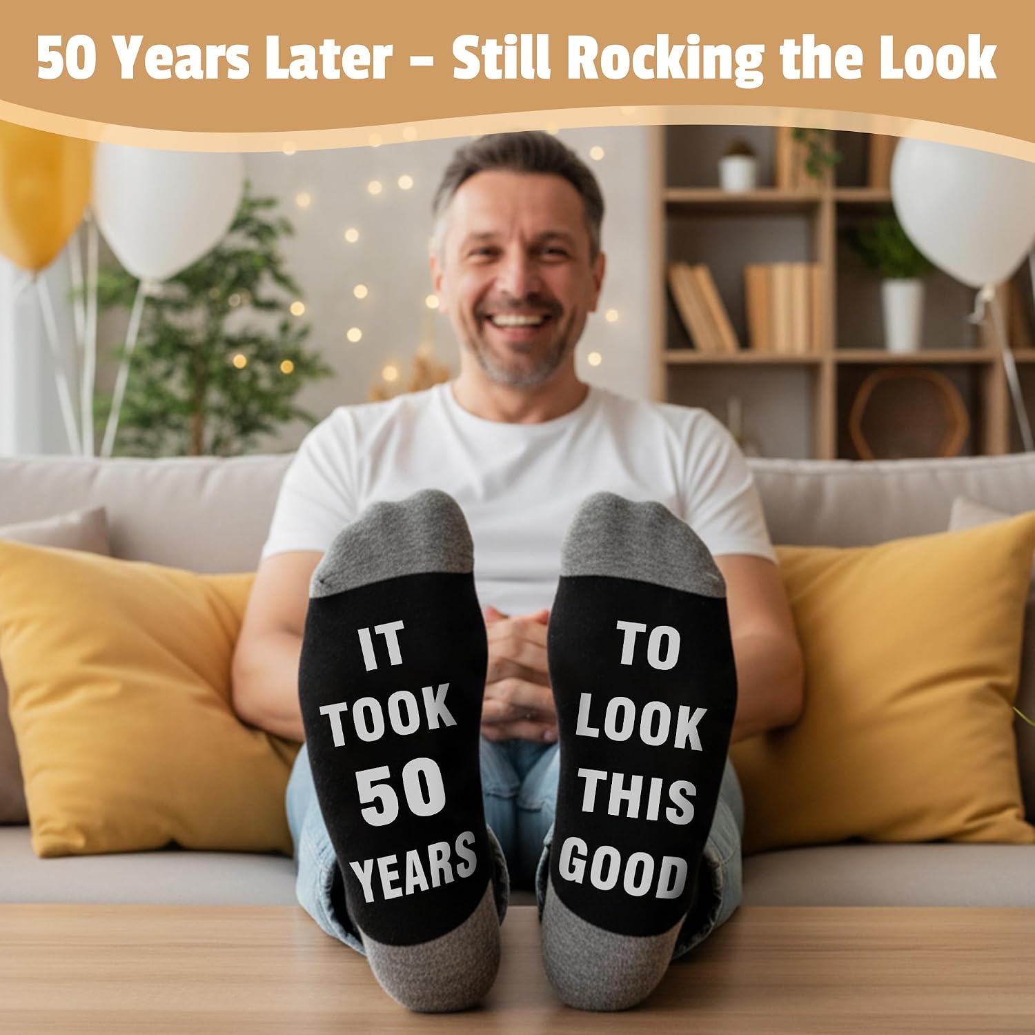 Pradnel 50th Birthday Gifts for Him Cool Gifts for 50 Year Old Man Happy 50th Birthday Decorations for Men Vintage 1976 Wine GlassToilet Paper Roll Novelty Socks Funny 50 Year Old Gift ideas for Mens