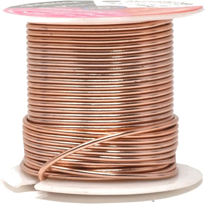 Mandala Crafts 14 Gauge Anodized Aluminum Craft Wire for Jewelry Making – 330 FT Colored Flexible Silver Copper True Blue Brown Red Kelly Green Wire - Bendable for Bonsai Armature Crafting Sculpting
