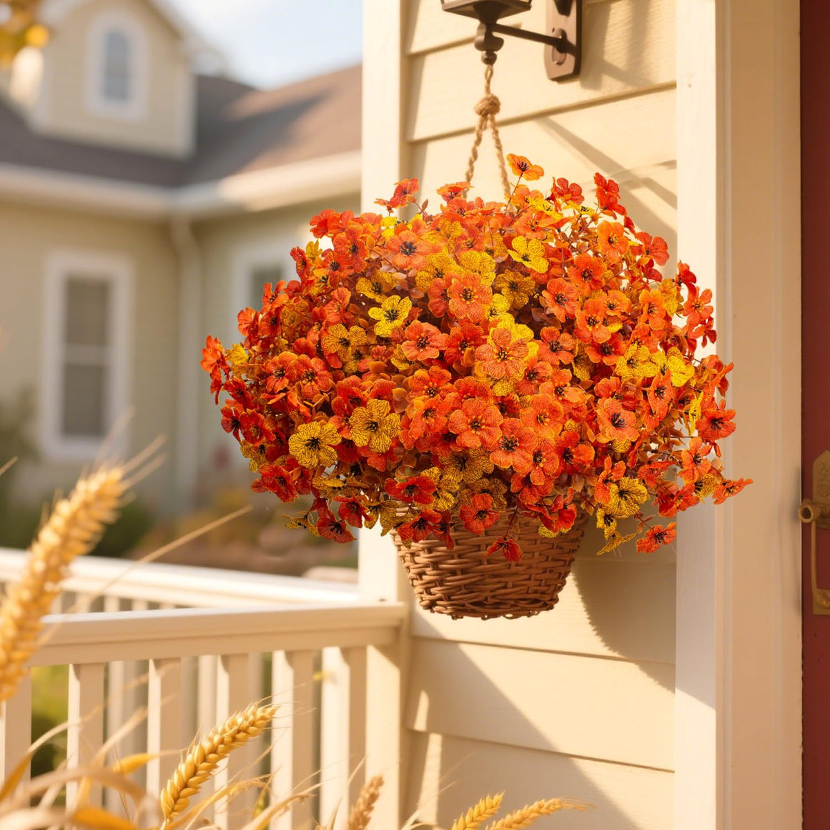 16 bundles uv resistant artificial fall flowers faux, package contents