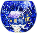 Benaya Glass Nightlight Christmas Tealight Holder - Winter Wonderland