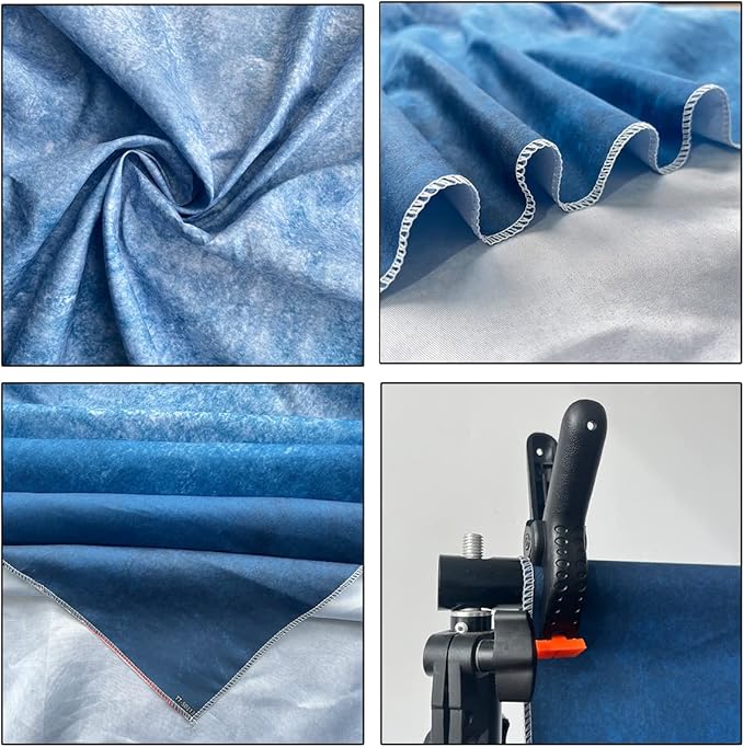6x9ft Dark Blue Gradient Portrait Photo Backdrops Bright Center Abstract Photography Backdrop for Studio Photo Booth Prop Banner Decor Background