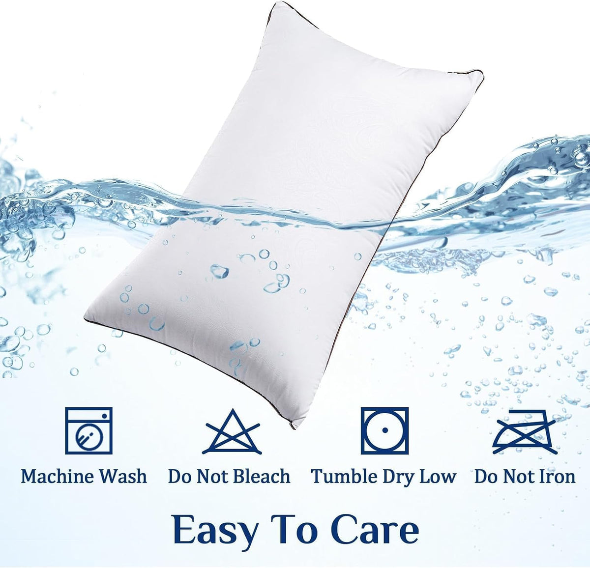 JOLLYVOGUE Pillows Queen Size Set of 4, Cooling and Firm Pillows with Oeko-Te...