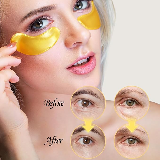 30 Pairs Lip Mask & Eye Mask, 24K Gold Crystal Gel Collagen Eye Patches for Puffy Eyes, Chapstick Bulk, Bachelorette Party Accessories, Hangover Kit, Bulk Gifts, Party Favors Adults, Cheer Gifts