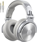 OneOdio Wired Over Ear Headphones Studio Monitor & Mixing DJ Stereo Headsets with 50mm Neodymium Drivers and 1/4 to 3.5mm Jack for AMP Computer Recording Podcast Keyboard Guitar Laptop - Silver