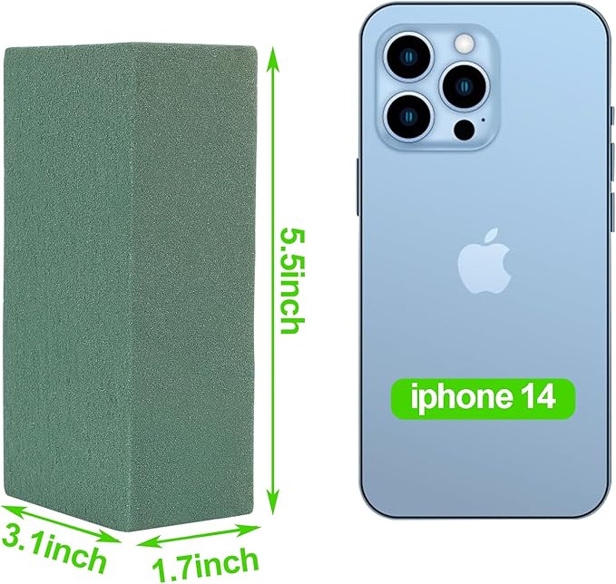 CCINEE 8 Pcs Floral Foam Bricks,Mini Florist Flower Foam Green Blocks Supplies for Fresh and Artificial Flower Arrangements Crafts DIY