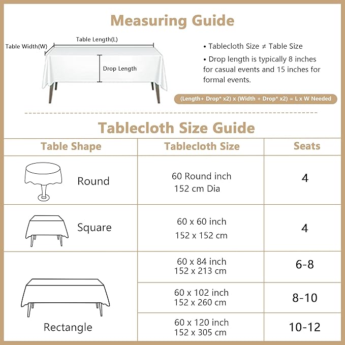 MYSKY HOME Table Cloth 60x60 in Rectangle Table, Heavy Duty Cotton Tassel Linen Look Waterproof Tablecloths Farmhouse Tablecloth, Wrinkle Free Table Cover with Beige Tassels for Kitchen Dining, Party