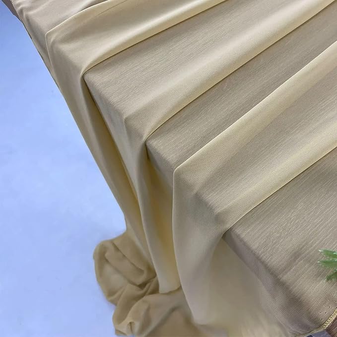 EHLDekol 10 Packs Chiffon Table Runners 27 x 120 inches Romantic Sheer Wedding Table Runner Top Table Bridal Party Decoration