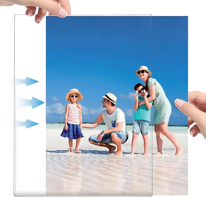 Magnetic Picture Frames for Refrigerator 8x10 Inch, Magnetic Photo Holders for Fridge, 3 Pack Acrylic Magnetic Picture Frame for Displaying Frames,Children Artworks