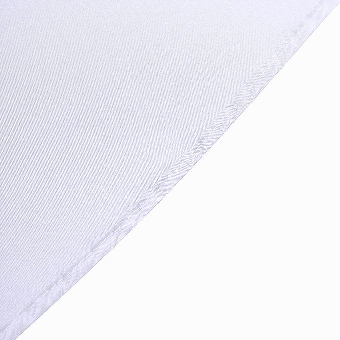 Efavormart Round Tablecloth, 90 Inch Stain & Wrinkle Resistant Washable Table Cloth, Decorative Polyester Fabric Table Cover for Banquet, Wedding, Dining- White