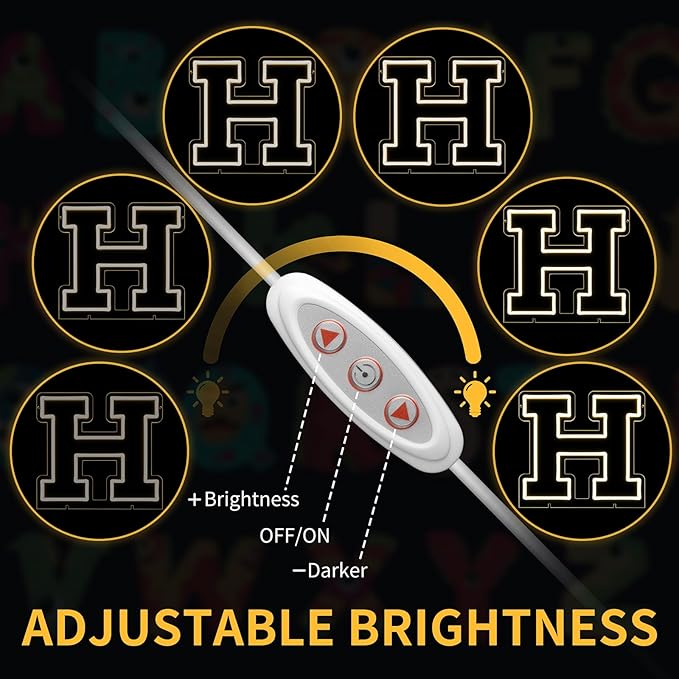 Light Up Letters H, Led Marquee Letter Lights Neon Sign, 13" Height Decorative Lighted Alphabet Number, Battery/USB Powered Led Letters Lights for Wedding, Birthday, Party, Christmas or Home Decor