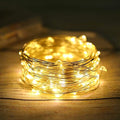 ANJAYLIA 33Ft LED Fairy Lights Battery Operated String Lights 100 LED Firefly Lights Garden Home Bedroom Christmas Party Wedding Festival Decorations, Warm White