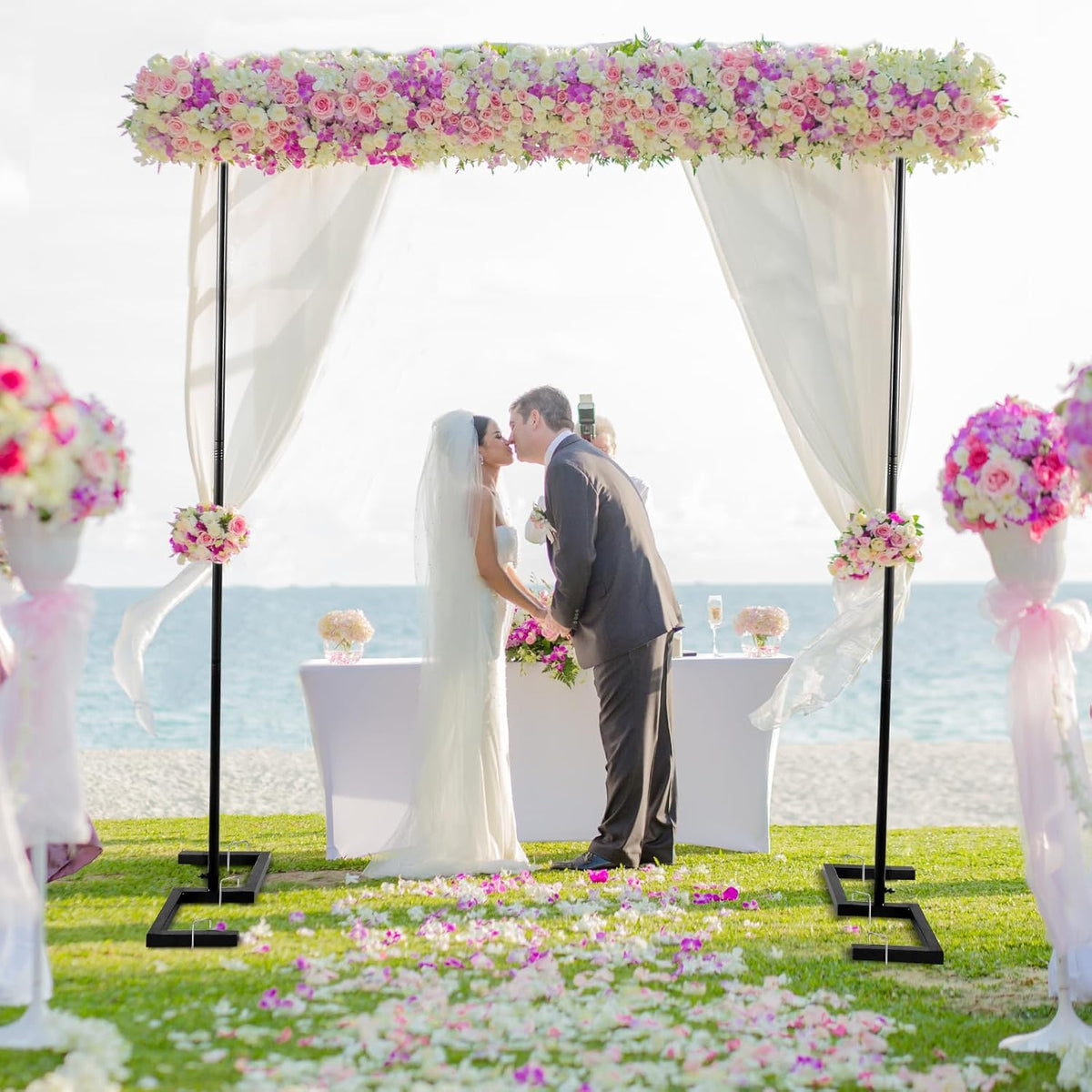 8.2 ft wedding arch square backdrop stand extra, package contents