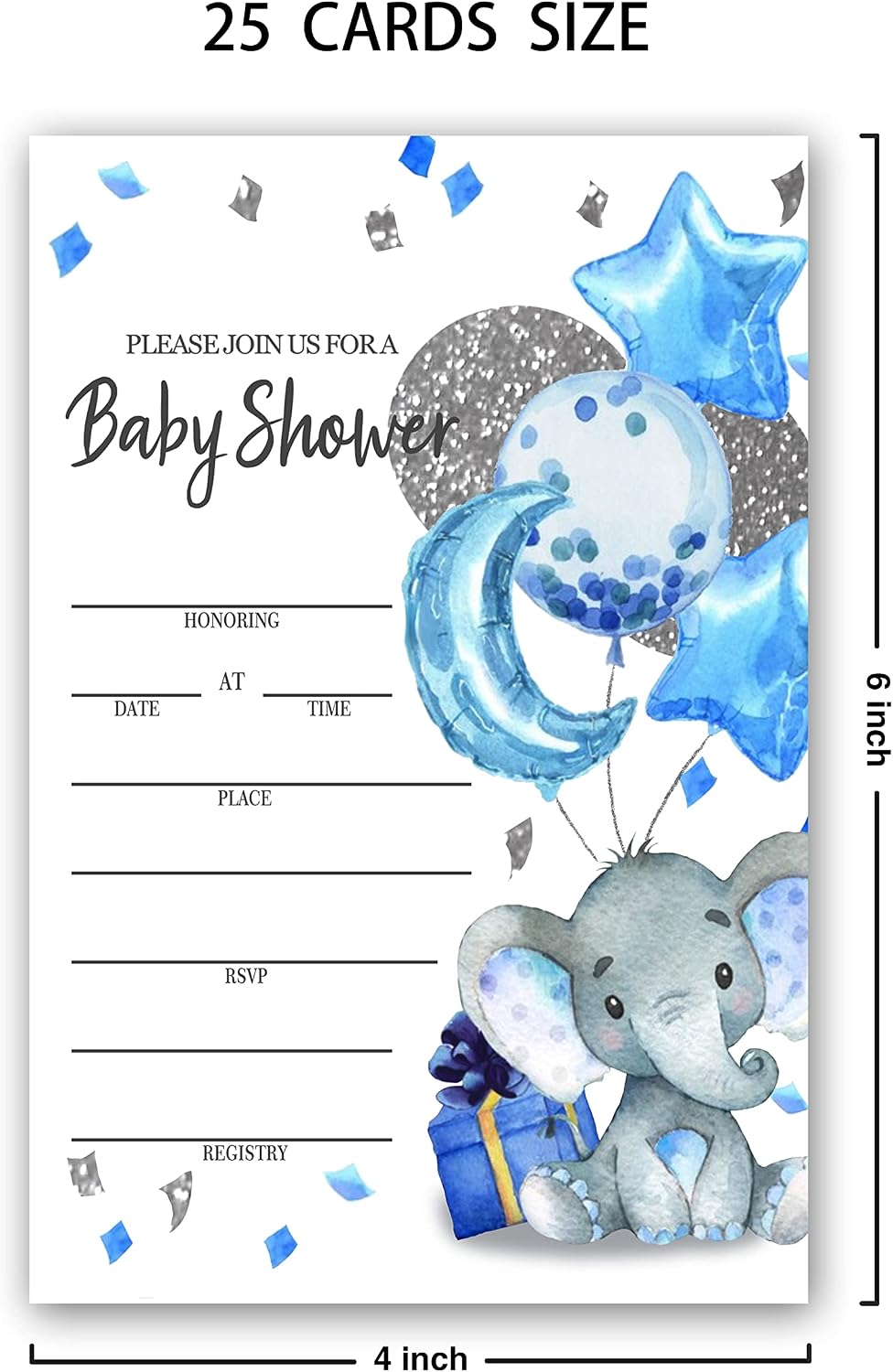 Yuansail Baby Shower Invitation Set, Fill In Invites Cards, Books For Baby, Diaper Raffle, Thank You, Baby Shower, Each Design 25 Cards & Envelopes (Total 100 Cards) – (bb006-taozhuang)