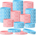 Jetec Pink Blue Gender Reveal Party Favors Bracelets, Team Boy Silicone Wristbands and Team Girl Rubber Bracelets for Gender Reveal Game Party Supplies Decorations