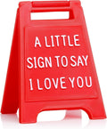 Romantic Mini Desk Sign with “I Love You” Message – Valentine’s Day & Romantic Anniversaries Gift for Her or Him – Cute Freestanding Love Keepsake - Premium Plastic Solid Freestanding Desk Sign