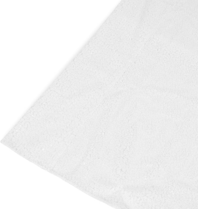Eternal Beauty White Sequin Backdrop, 10x10 Ft Glitter Background Curtains for Christmas Shimmer Photography Party Wedding Birthday Back Drop Decor