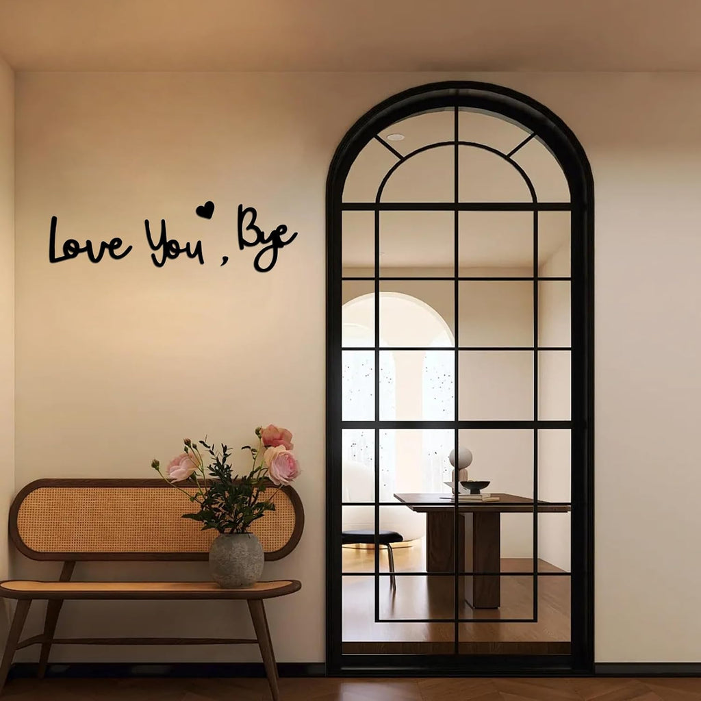 Wooden Love You Bye Sign, 3D Wall Decor Letters for Entryway Above Door, Farmhouse Boho Home Decor for Hallway Bedroom, Meaningful Gift