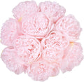U'Artlines 20 Heads Artificial Peony Silk Flower Leaf Home Office Wedding Party Festival Bar Decor (Light Pink)