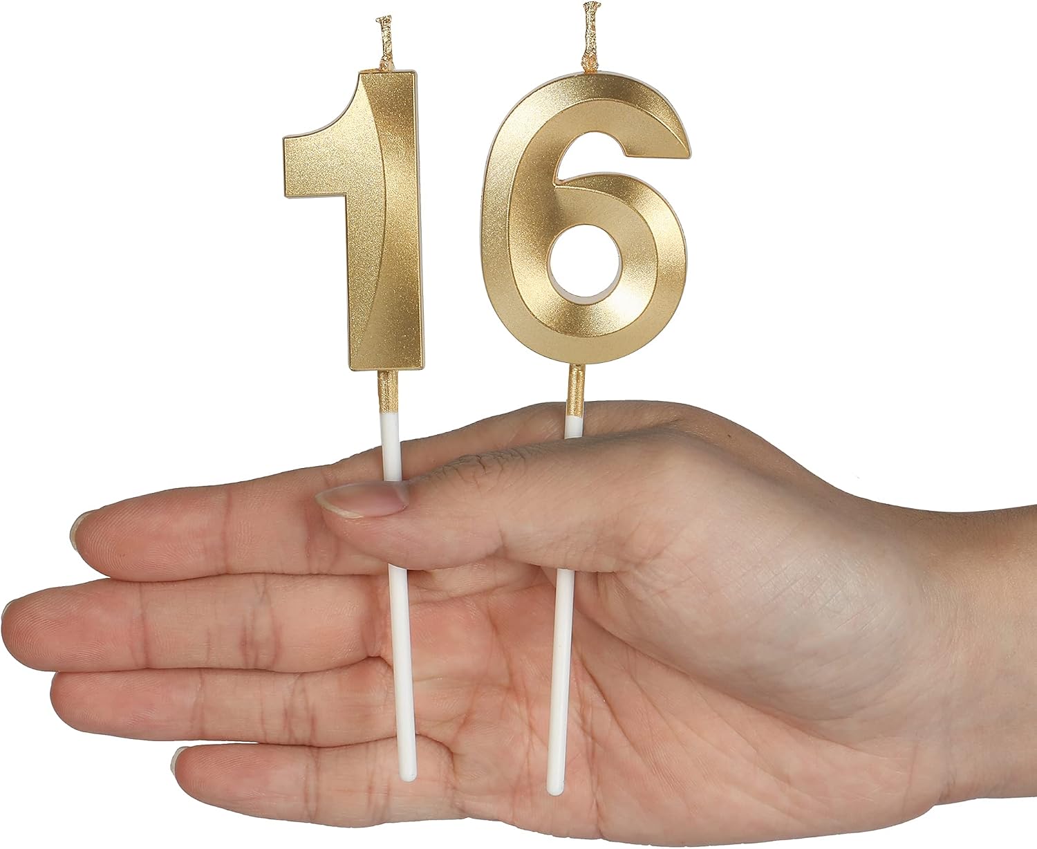 Gold 69th & 96th Birthday Candles for Cakes, Number 69 96 Candle Cake Topper for Party Anniversary Wedding Celebration Decoration