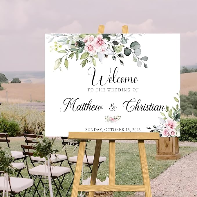 Welcome To Our Wedding Sign, Custom Wedding Welcome Sign, Easel Stand For Wedding Sign, Engagement Yard Sign, Reserved Table Signs For Wedding, Signs For Wedding