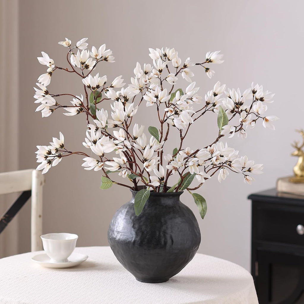 yxzzwl 4pcs 36" fake magnolia champaca silk flower, close-up detail