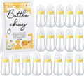 Roowest Bottle Chug Baby Shower Games Favors Including 18 Pcs Bottles with 1 Bottle Chug Wooden Sign for Gender Reveal Baby Shower Party Supplies(Yellow,Bee)