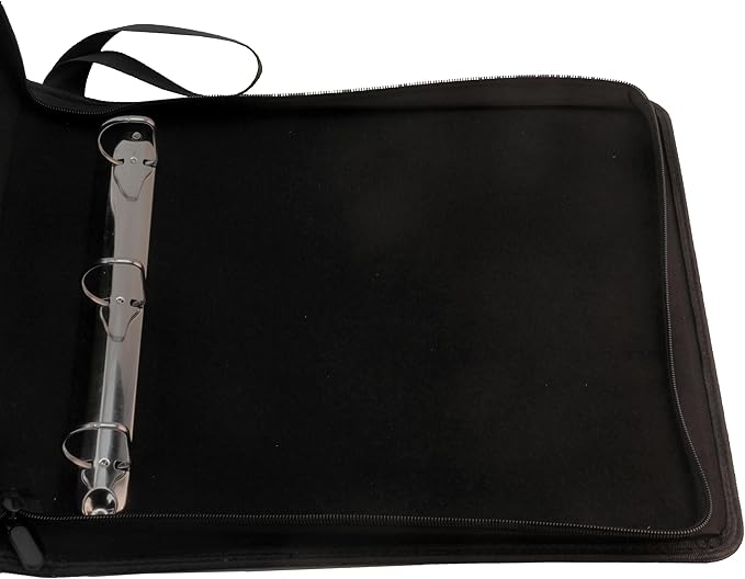 Ursae Minoris 3 D-Ring Large Format Zipper Binder for Up to 600 Sports/Trading Cards - Burgundy