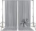 10ft x 10ft Dark Grey Backdrop Curtains for Parties, Fabric Satin Background Curtain with Rod Pockets for Weddings, Birthday, Baby Shower, Photography, Graduation Party Backdrop Drapes, 2 Panels