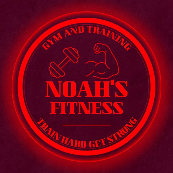 Custom Gym LED Sign – Personalized Color Changing Acrylic Wall Decor for Home Gym, Workout Room, or Man Cave (Gym, 12 INCHES)