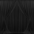 MEETSKY 6 Panels Black Backdrop Curtain for Party Wedding Ceremony 30ftx 10ft Photo Curtains Backdrop Drapes Fabric Backdrop Curtain Rod Pocket Decoration Birthday Party for Boys Men, 5ft x 10ft x 6P