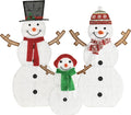 lighted snowman family outdoor christmas decoration, set of, main product view