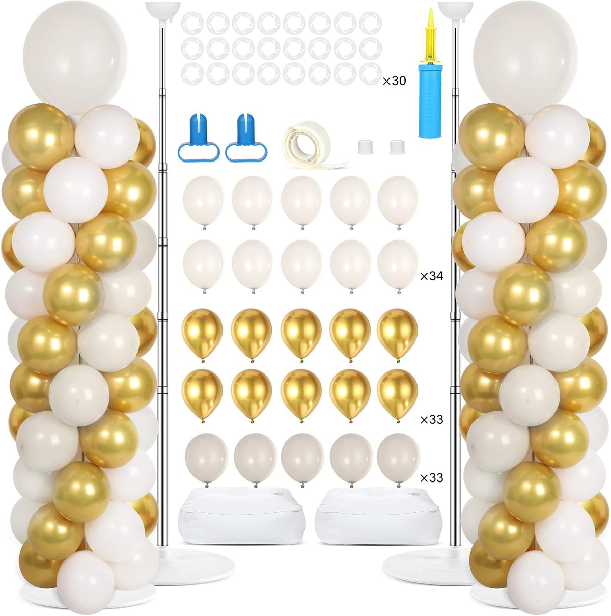 2 sets adjustable balloon column stand kit with, main product view