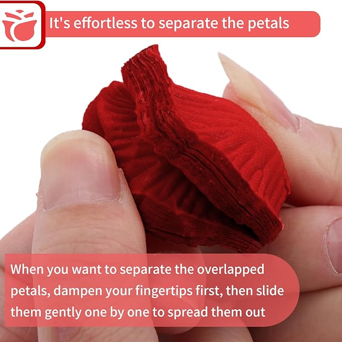 1000 Pcs Artificial Fake Rose Petals,Flower Petals for Romantic Night, Engagement, Party, Wedding, Event Flower Decorations, in Bulk(Dark Red)