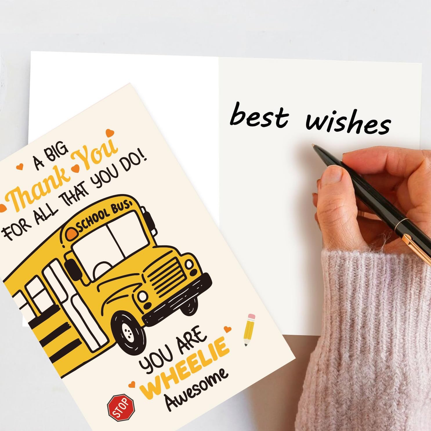 Bus Driver Thank You Card, End of Year Gift, School Bus Driver Appreciate Card, Retirement Gift for Men Women