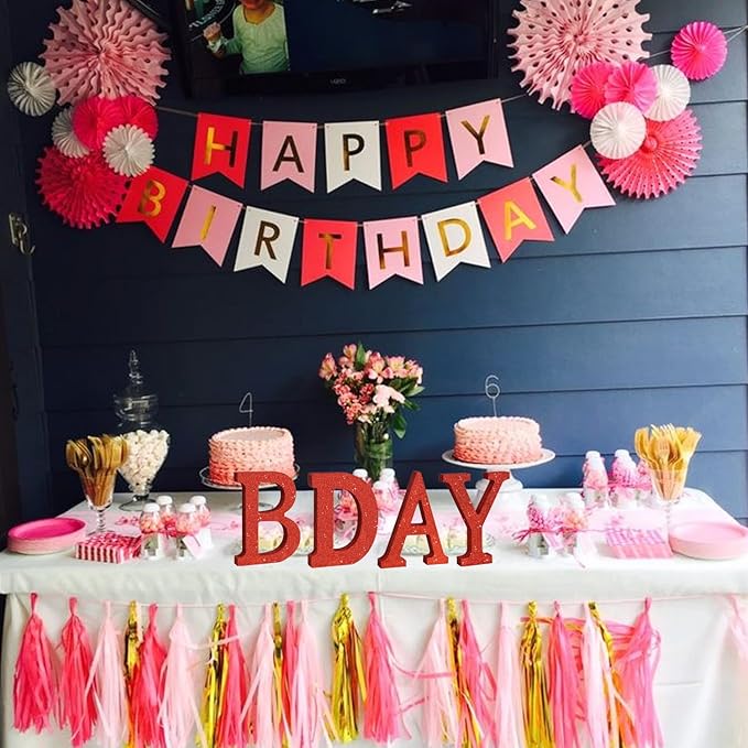 TONIFUL 8 Inch Red Glitter Letter B Table Centerpiece A-Z Red Birthday Party Decorations,Red Alphabet B for Birthday,Chrismas,Graduation,Bridal Shower,Wedding,Anniversary Party Supplies