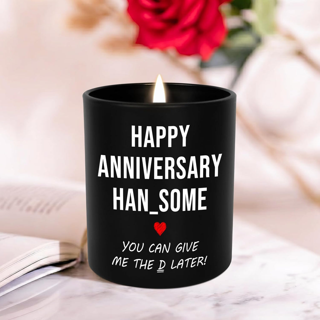 GAUDORA Funny Gifts for Him - Long Lasting Vanilla Lavender Scented Candle 10oz - 1 Year 10 Year 30th 50th Anniversary Wedding Gifts for Men Husband Him Boyfriend from Her Girlfriend Wife